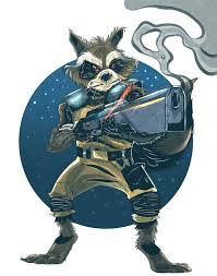 Красочные открытки  с персонажем вселенной - реактивным енотом 