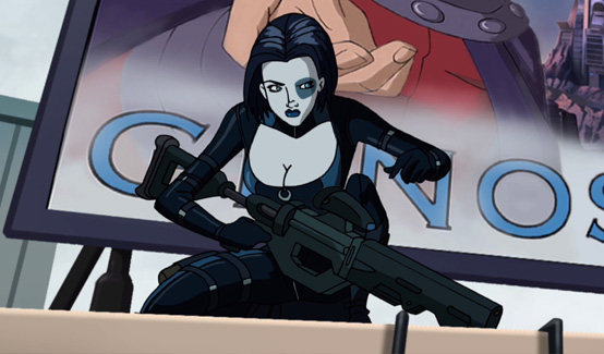 Открытки и картинки с персонажем вселенной марвел - Домино   