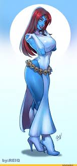 Красивые открытки с персонажем вселенной Marvel - Мистик    