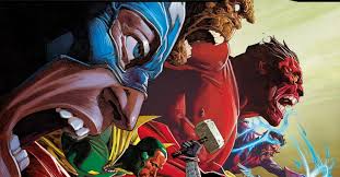 Интересные и яркие открытки с героем комиксов Marvel - Красным Халком 