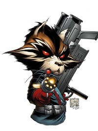 Красочные открытки  с персонажем вселенной - реактивным енотом 