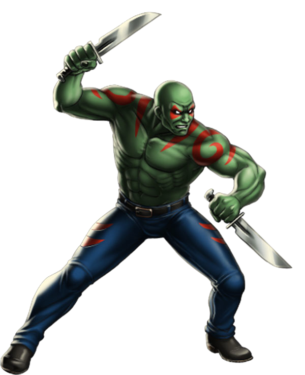 Открытки с персонажем вселенной марвел, стражь галактиик - Дракс 