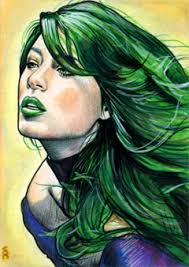 Открытки и картинки с персонажем комиксов Marvel- Полярис     