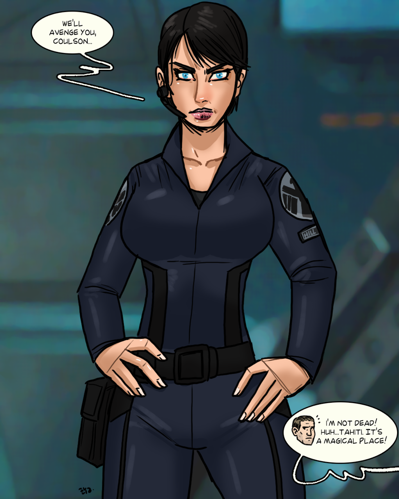 Красивые открытки с персонажем вселенной Marvel - Марией Хилл 