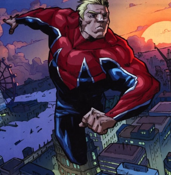 Открытки и картинки с персонажем вселенной Marvel - Капитаном Британия 