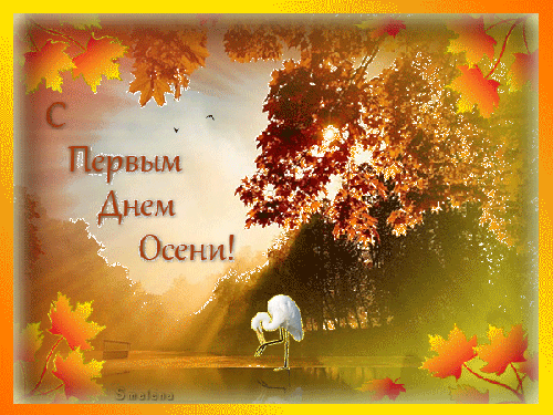 Красивые открытки  с первым днем осени. Пожелания хорошей осени 