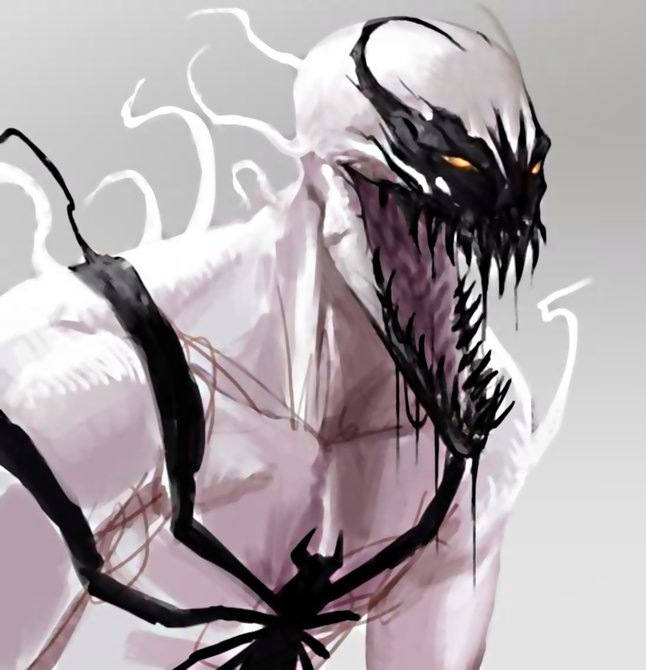 Открытки и картинки с героями марвел Анти-Веномом и Веномом 