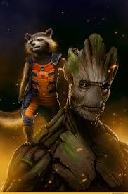 Открытки и картинки с персонажем вселенной марвел - Грут      
