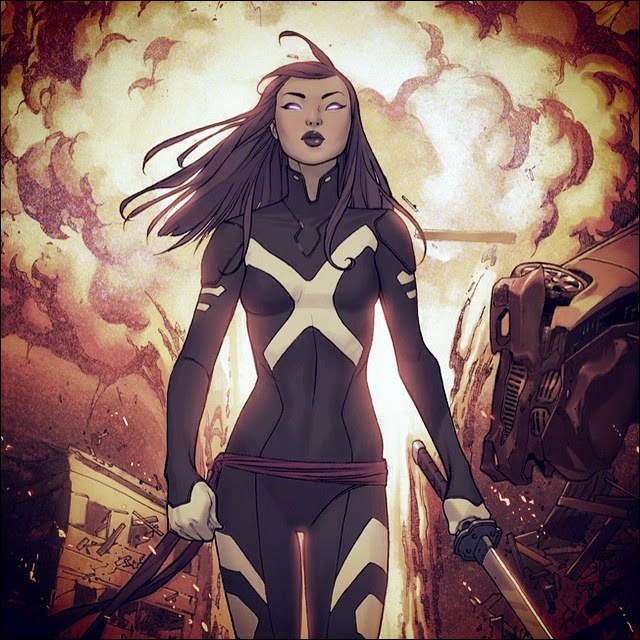 Открытки и картинки с персонажем вселенной Marvel - Псайлок 