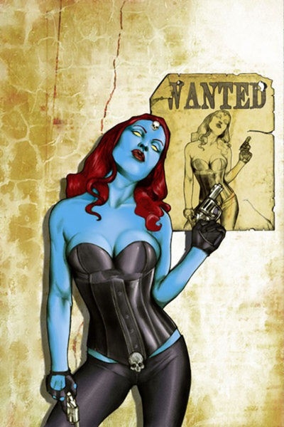 Красивые открытки с персонажем вселенной Marvel - Мистик    