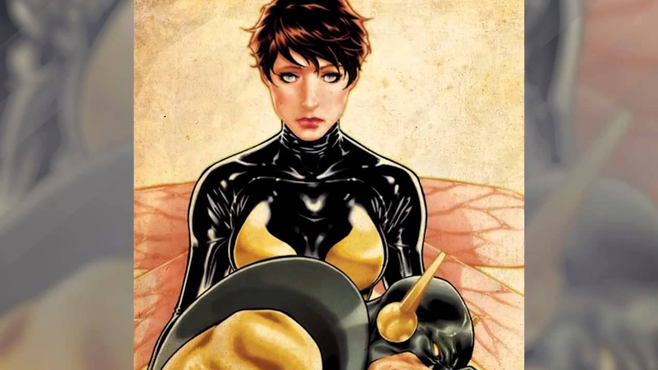 Красочные открытки  с персонажем вселенной Marvel - Осой     