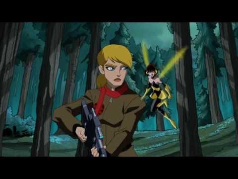 Красочные открытки  с персонажем вселенной Marvel - Осой     