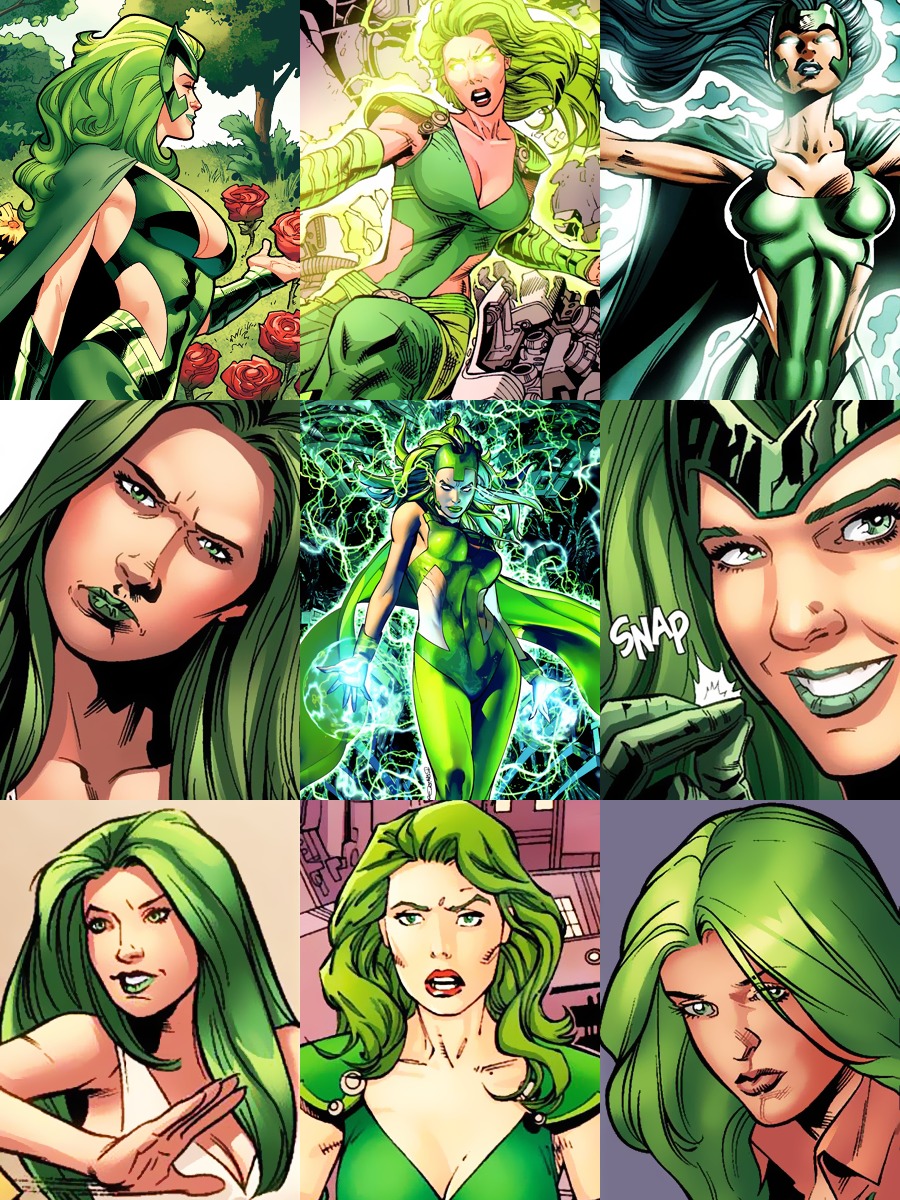 Открытки и картинки с персонажем комиксов Marvel- Полярис     