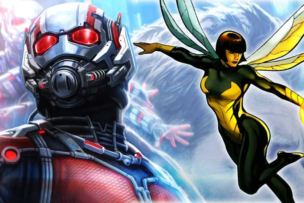 Красочные открытки  с персонажем вселенной Marvel - Осой     