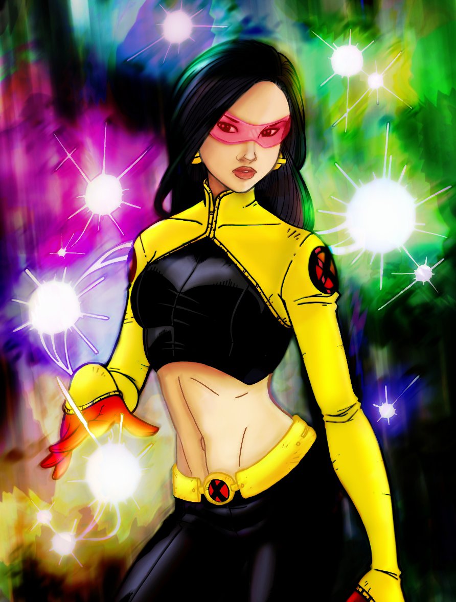 Интересные  открытки с персонажем вселенной Марвел -  Джубили 