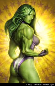 Открытки и картинки с персонажем вселенной марвел - Женщиной Халк 