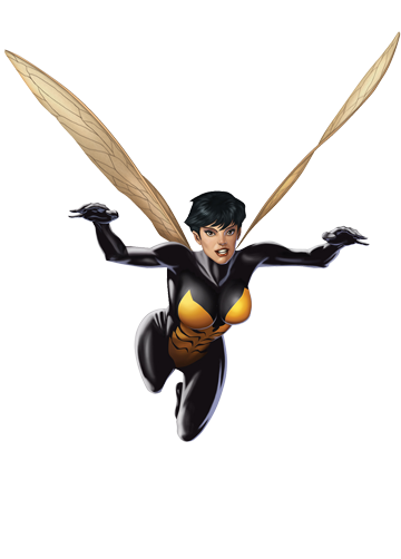 Красочные открытки  с персонажем вселенной Marvel - Осой     