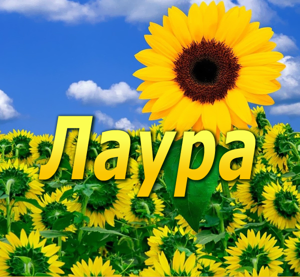 Именные открытки с поздравлениями на день рождения для Лауры 