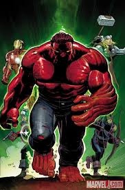 Интересные и яркие открытки с героем комиксов Marvel - Красным Халком 