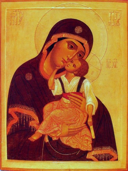 Открытки на день иконы Божьей Матери "Взыграние младенца"     