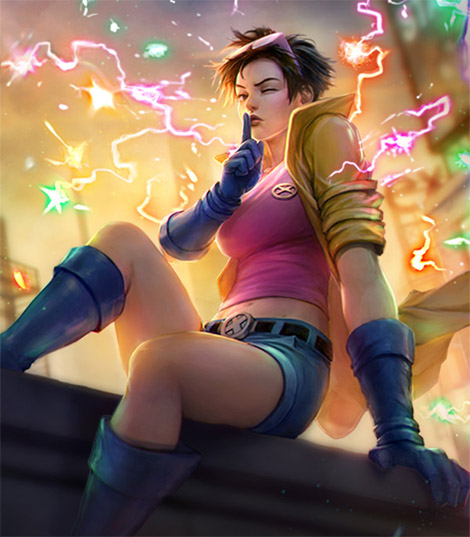 Интересные  открытки с персонажем вселенной Марвел -  Джубили 