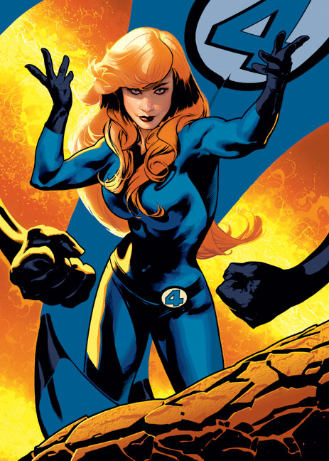 Красивые открытки с персонажем вселенной Marvel - Невидимой Леди 