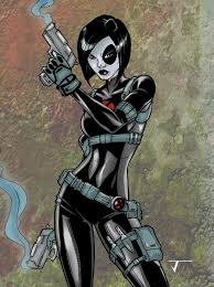 Открытки и картинки с персонажем вселенной марвел - Домино   