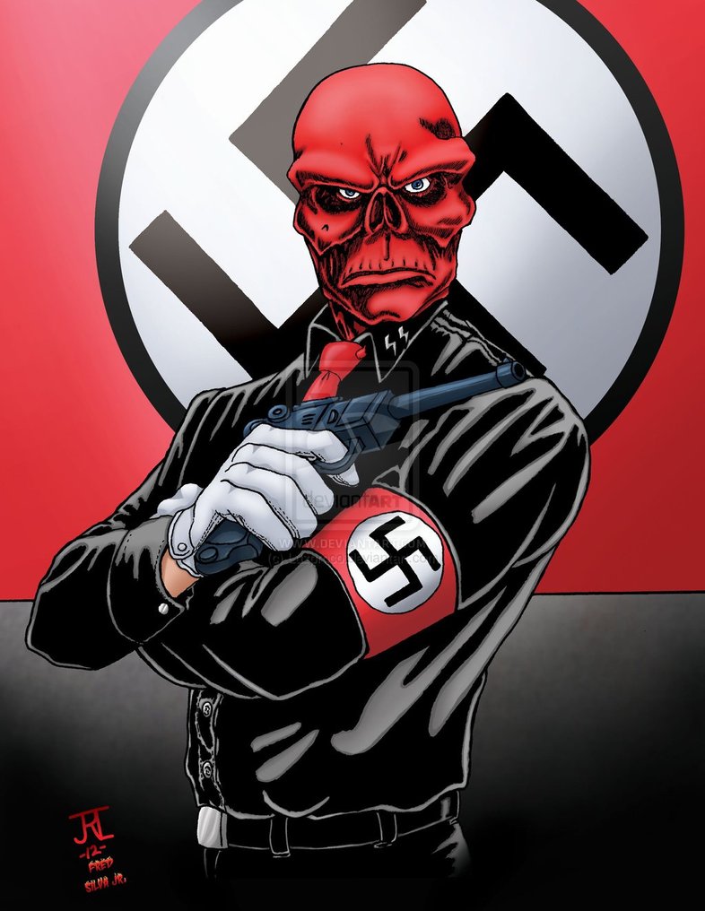 Открытки и картинки с злодеем вселенной Marvel - Красным Черепом 