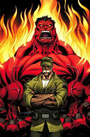 Интересные и яркие открытки с героем комиксов Marvel - Красным Халком 