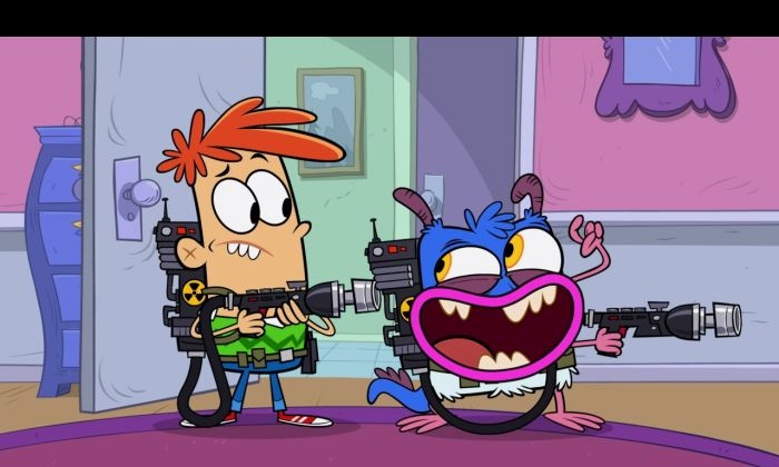 Яркие и забавные открытки с героями из мультфильма Чудище Бансен 