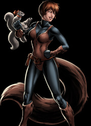 Открытки и картинки с персонажем вселенной марвел - Девушкой Белкой 