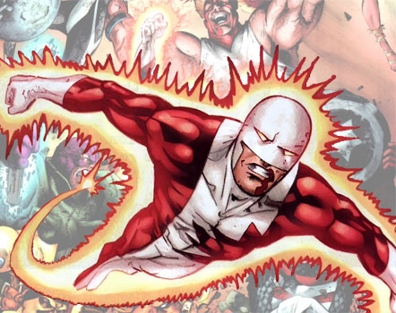 Открытки и картинки с персонажем вселенной Marvel - Красным Стражем 