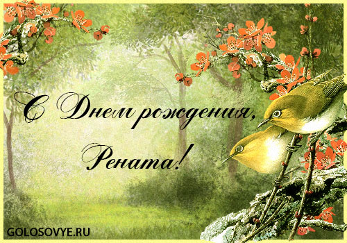 Именные открытки с поздравлениями и пожеланиями для Ренаты   