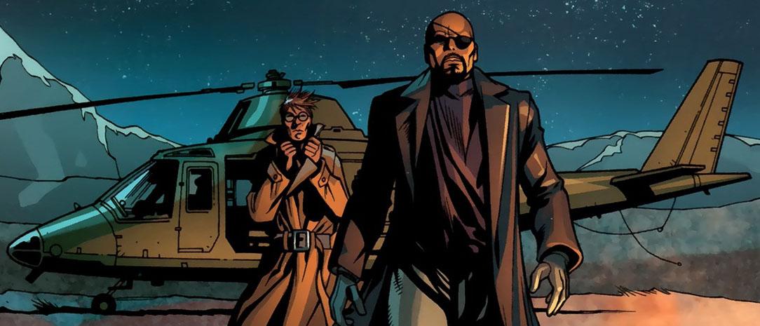 Открытки и картинки с персонажем вселенной Marvel - Ником Фьюри 