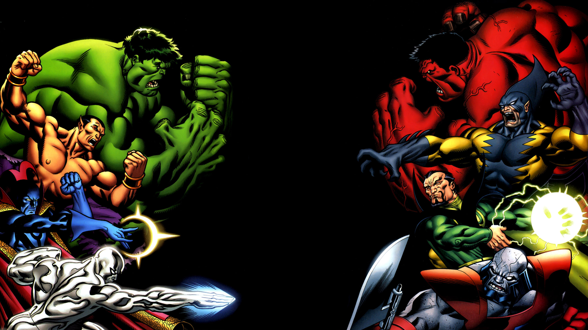 Интересные и яркие открытки с героем комиксов Marvel - Красным Халком 