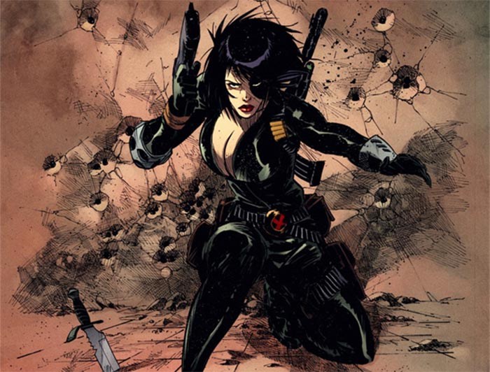 Открытки и картинки с персонажем вселенной марвел - Домино   