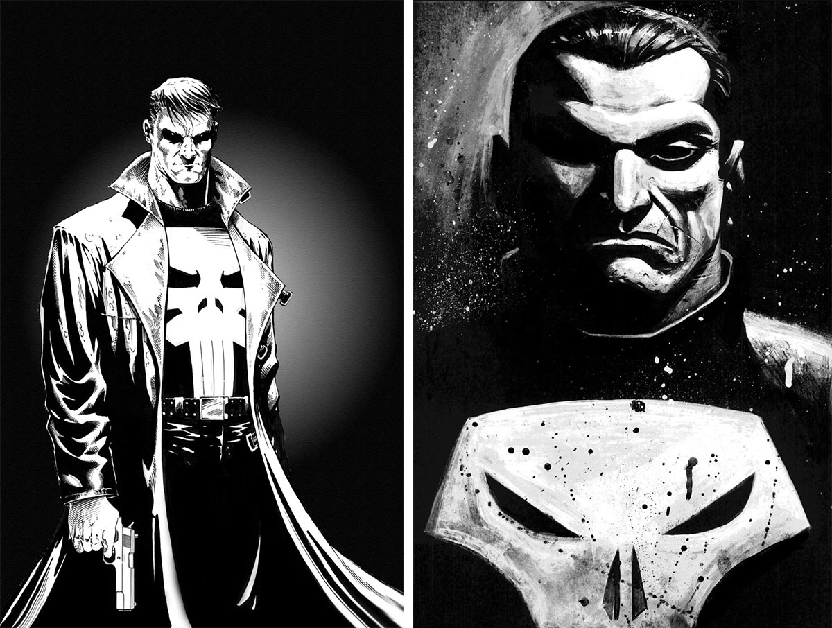 Открытки и картинки с персонажем вселенной Marvel - Карателем 