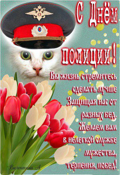 Яркие открытки с поздравлениями на день полиции. День полиции 