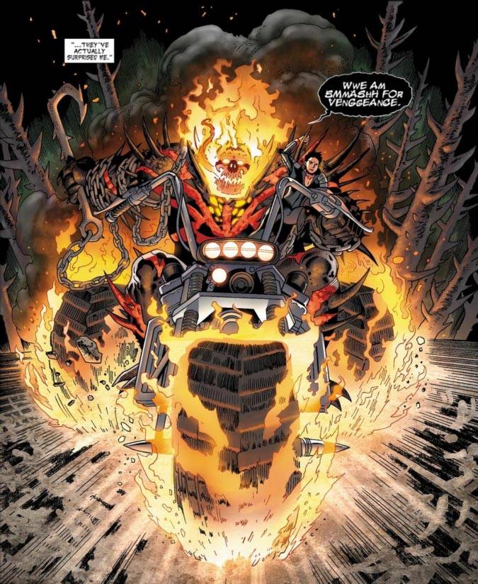 Открытки с персонажем вселенной Marvel - Призрачным Гонщиком 