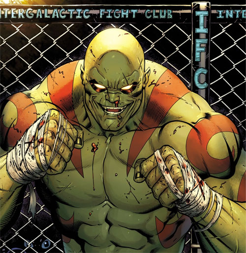 Открытки с персонажем вселенной марвел, стражь галактиик - Дракс 