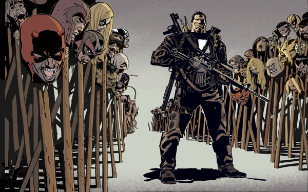 Открытки и картинки с персонажем вселенной Marvel - Карателем 