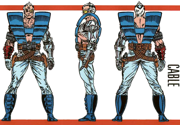 Открытки и картинки с персонажем вселенной Marvel - Кейбл    