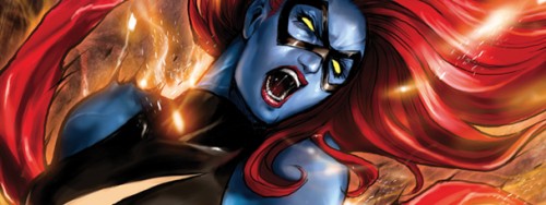 Красивые открытки с персонажем вселенной Marvel - Мистик    