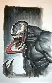 Открытки и картинки с героями марвел Анти-Веномом и Веномом 