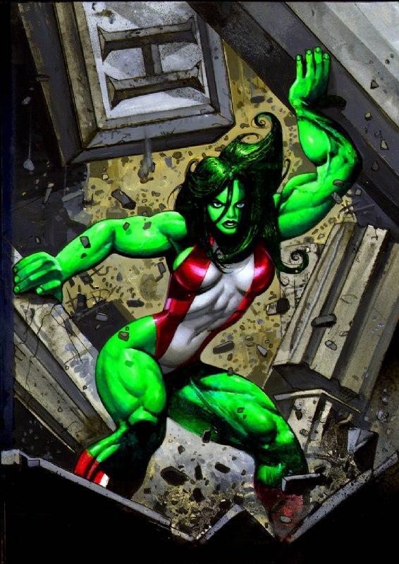 Открытки и картинки с персонажем вселенной марвел - Женщиной Халк 