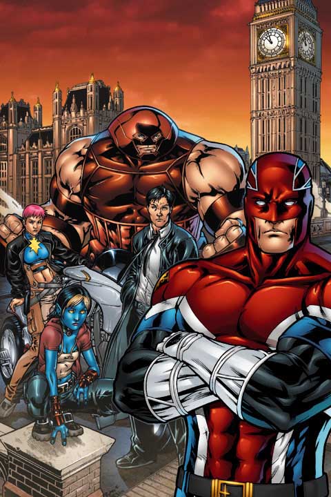 Открытки и картинки с персонажем вселенной Marvel - Капитаном Британия 