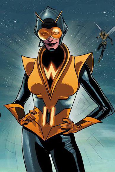 Красочные открытки  с персонажем вселенной Marvel - Осой     