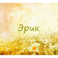 Яркие и красочные именные открытки для Эрика                  