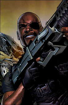 Открытки и картинки с персонажем вселенной Marvel - Ником Фьюри 