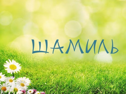 Яркие и красочные именные открытки для Шамиля               